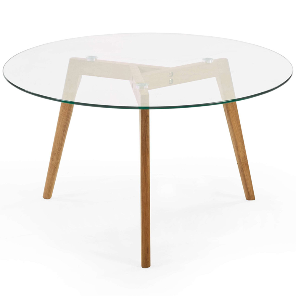 Julian Bowen Bryant Round Glass Coffee Table Image 2