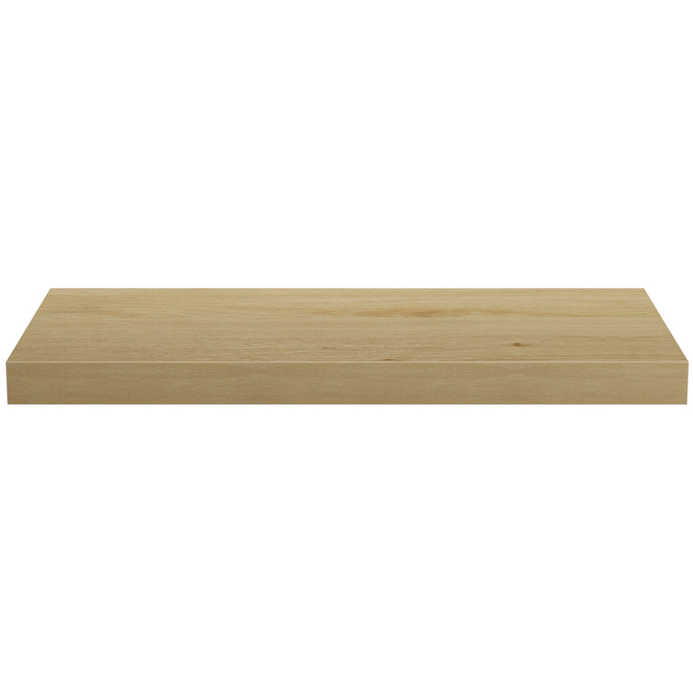 Homebase 60cm Light Oak Effect Floating Shelf 2 Pack Image 4