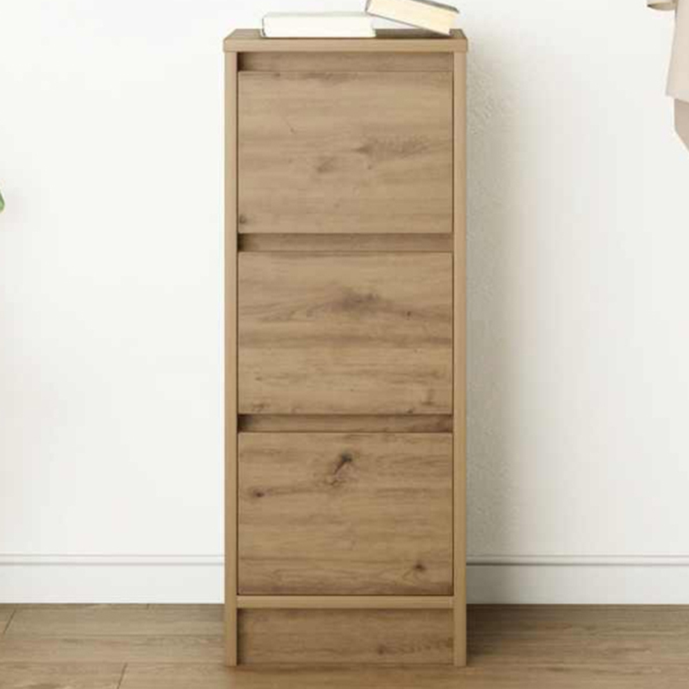 vidaXL 3 Drawer Artisan Oak Sideboard Image 1