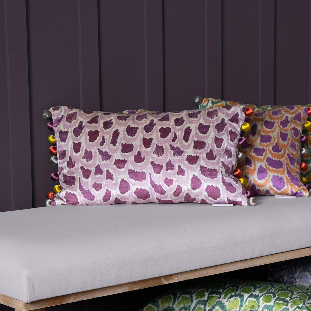 Voyage Maison Nada Amethyst Printed Feather Rich Cushion 30 x 50cm Image 2