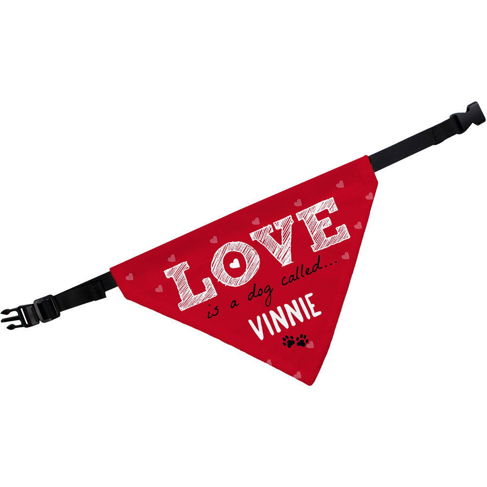 Personalised Memento Personalised Love Dog Bandana Image 1