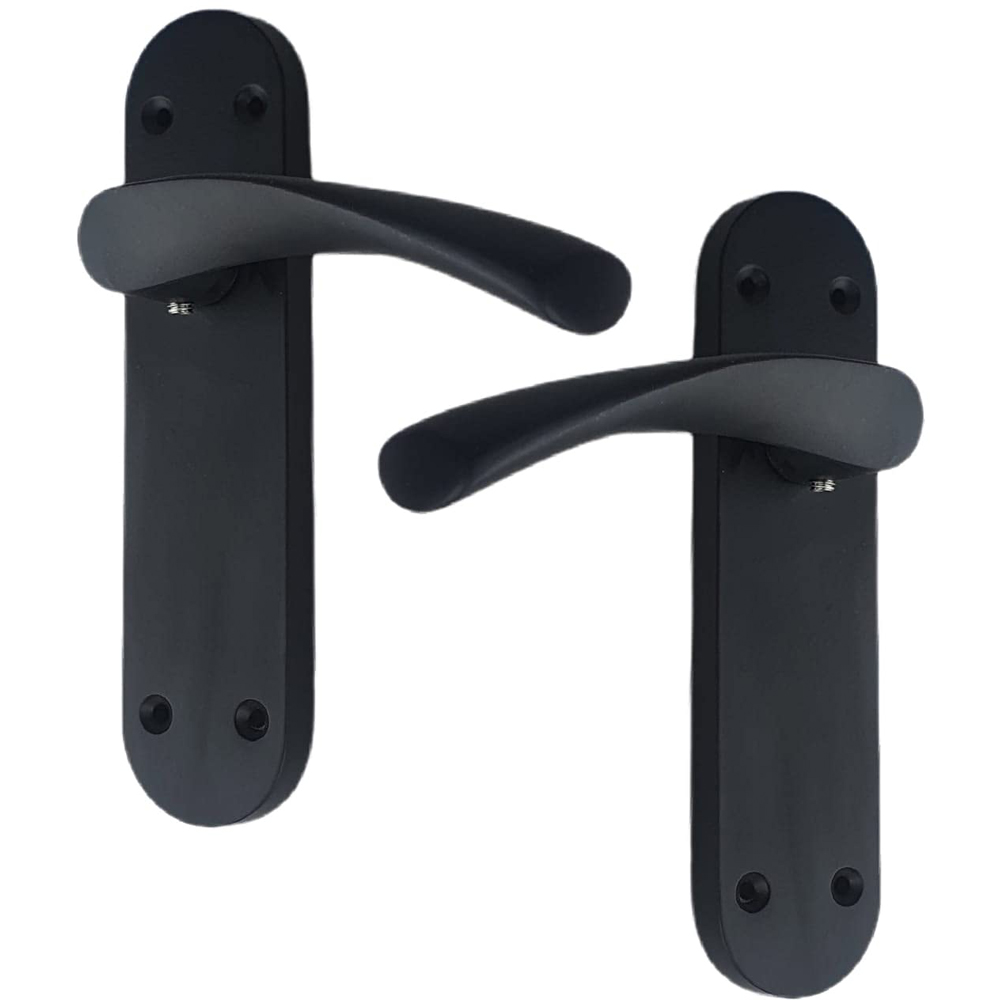 Golden Grace Matt Black Astrid Door Handle Set Image 1