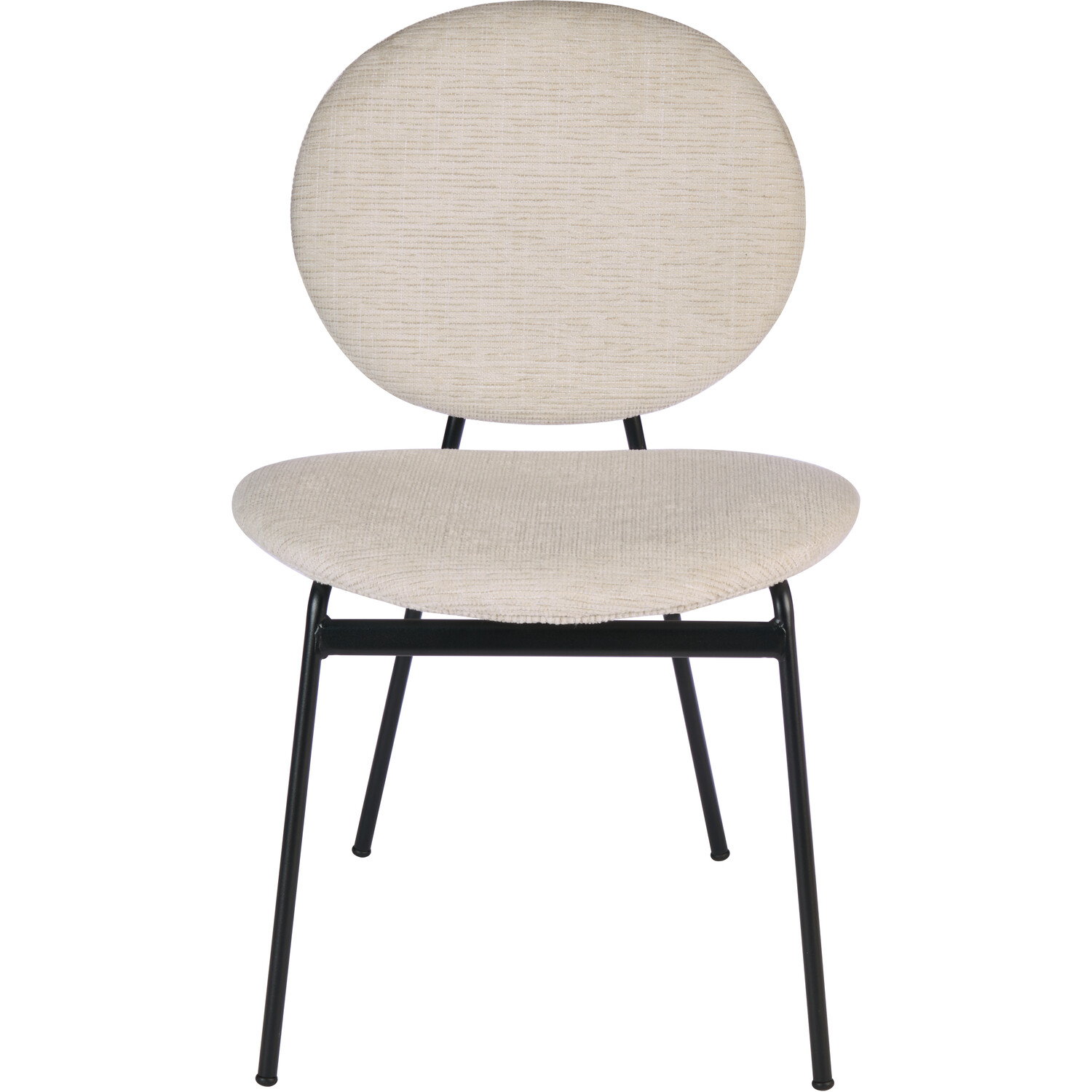 Pair of Maybury Plush Dining Chairs Cream Image 3