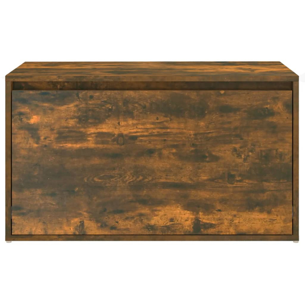 vidaXL Single Drawer Smoked Oak Hall Bench Image 6