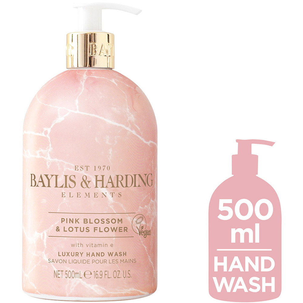 Baylis & Harding Elements Hand Wash Pink Blossom and Lotus Flower 500ml Image 2