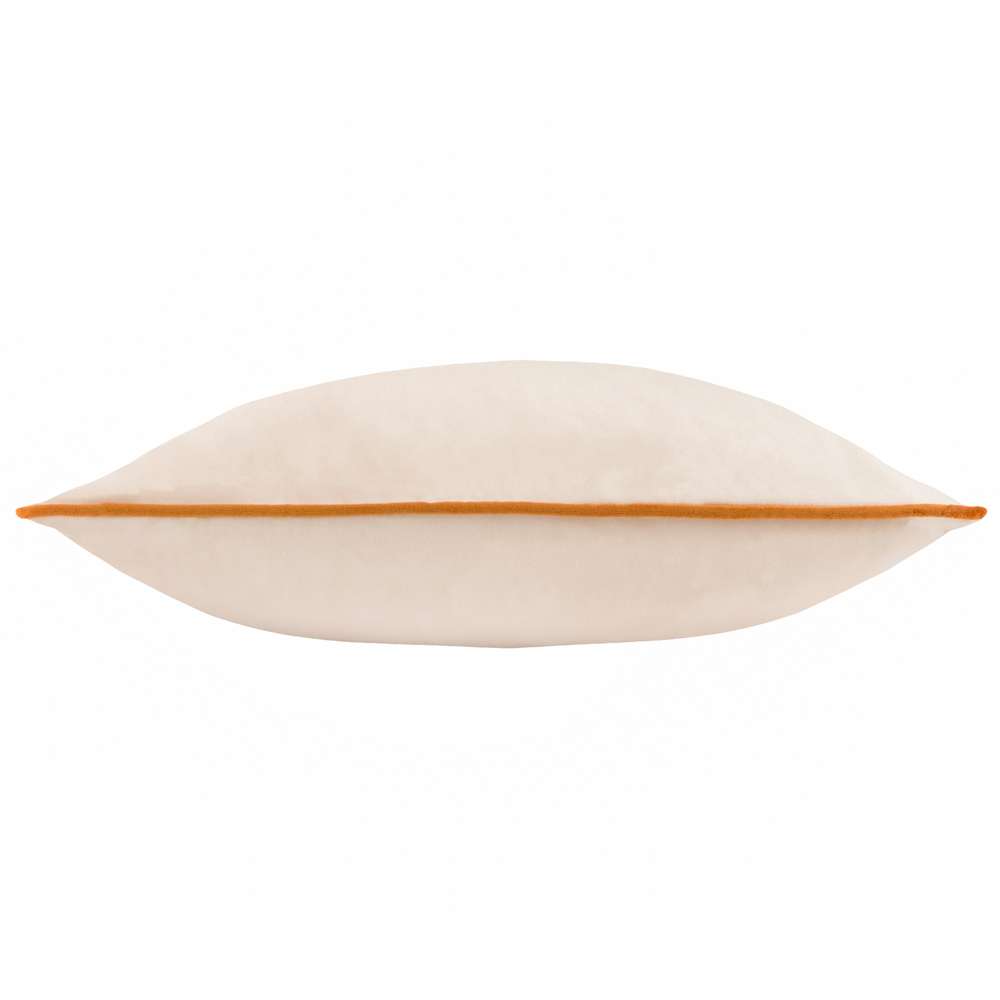 Furn Meridian Ecru and Ginger Velvet Cushion 45 x 45cm Image 3