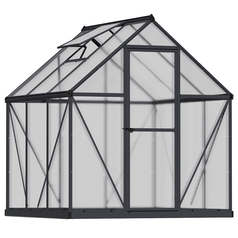 Palram Canopia Mythos Grey Polycarbonate 6 x 6ft Greenhouse Image 1