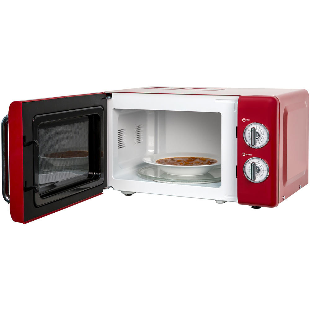Russell Hobbs RHRETMM705R-N Retro Red 17L Compact Manual Microwave 700W Image 3