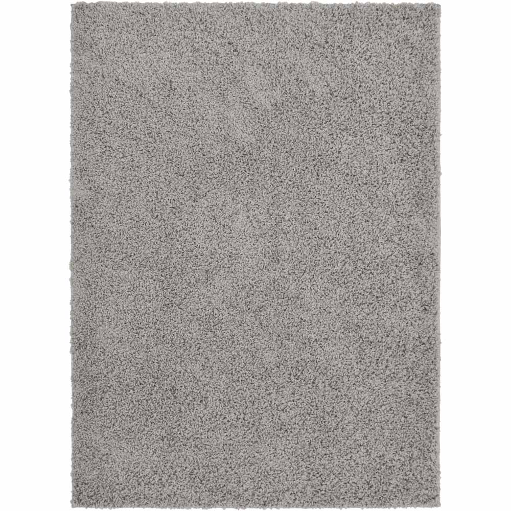 Olympia Shaggy Rug Silver 80 x 150cm Image 1