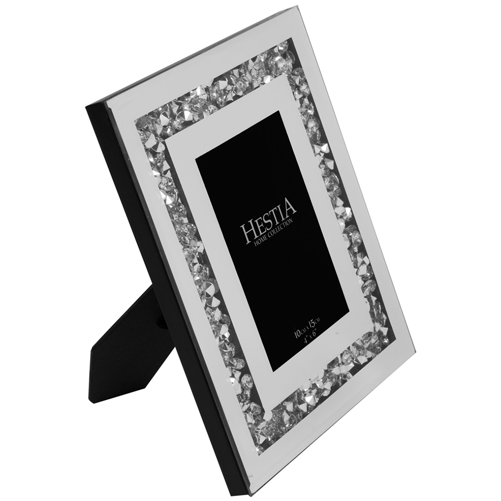 Hestia Glass Crystal Edge Photo Frame 4 x 6 inch Wilko