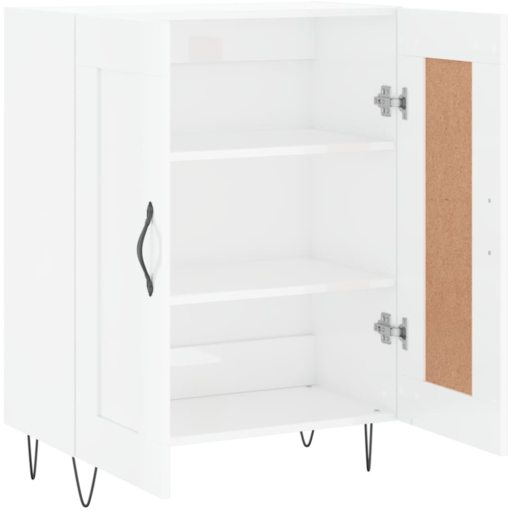 vidaXL 2 Door High Gloss White Sideboard Image 4