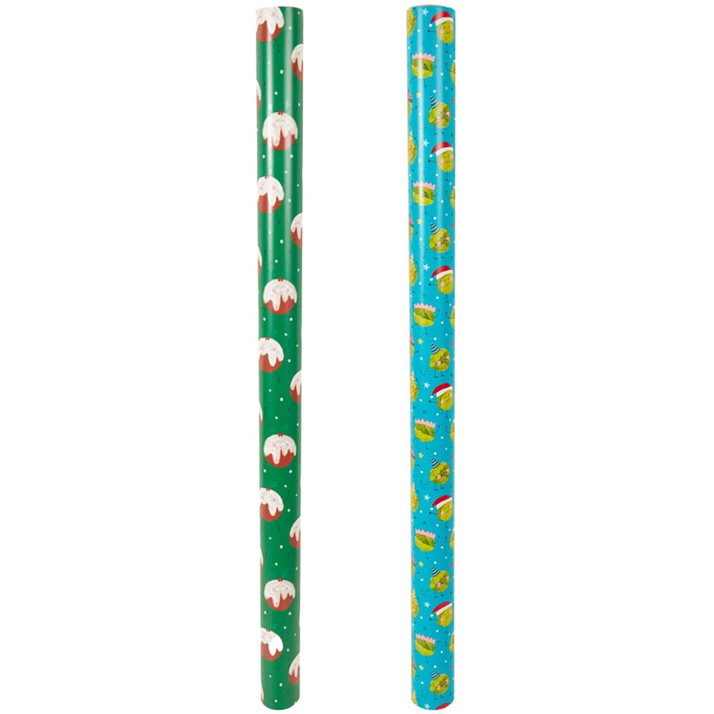 Festive Food Gift Wrap 8m Image 1
