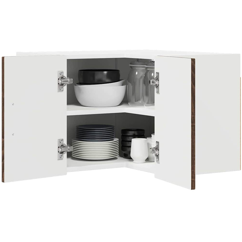 vidaXL Kalmar 2 Door Brown Oak Wall Kitchen Cabinet Image 3