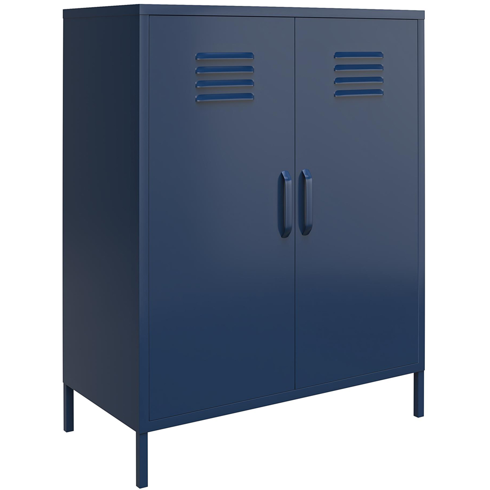 Dorel Bradford 2 Door 3 Shelf Navy Metal Storage Cabinet Image 2