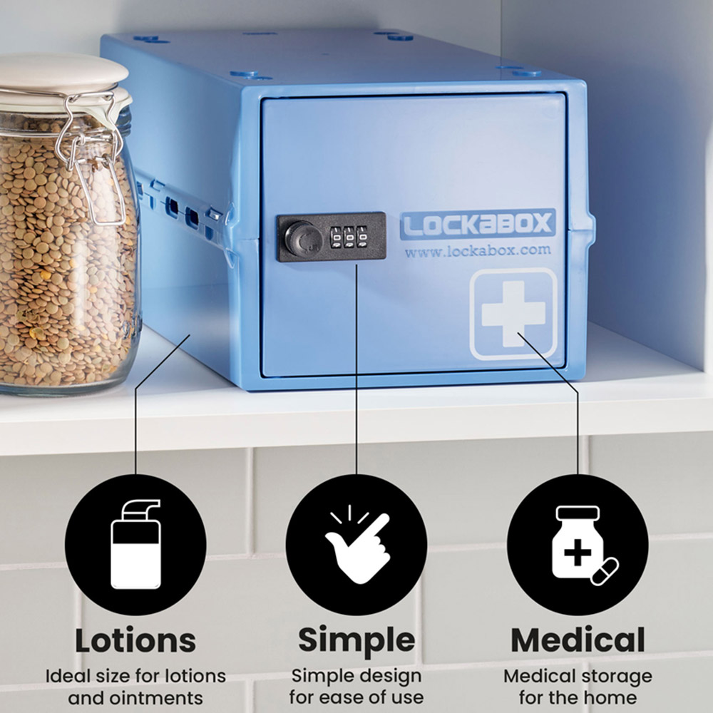 Lockabox One Medi Blue Lockable Safe Box 10.5L Image 7