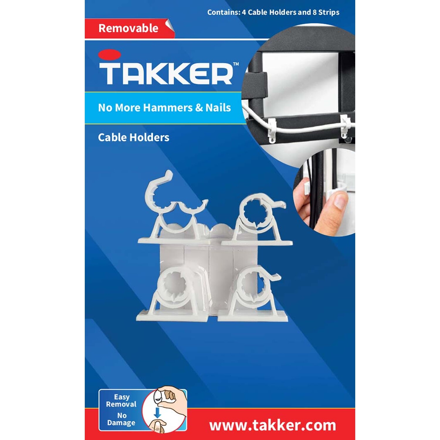 Takker Removable Cable Holders Image 1