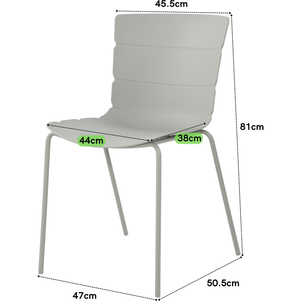 Core Products Aspen Bali 4 Seater Plastic Round Dining Set White and Light Grey Image 7