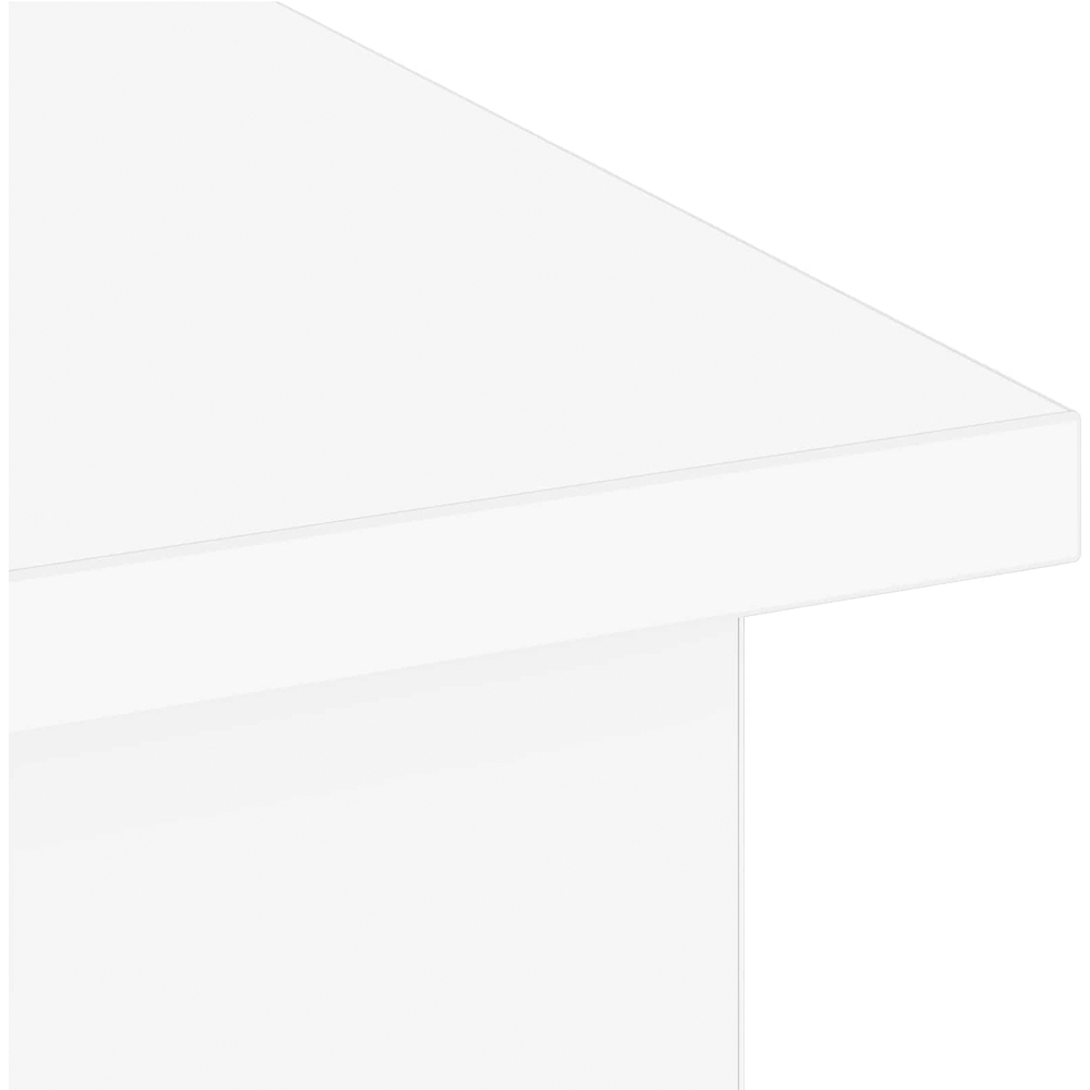 vidaXL 3 Shelf White TV Stand Image 8