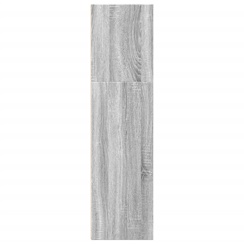 vidaXL 3 Shelf Grey Sonoma Bookcase Image 4