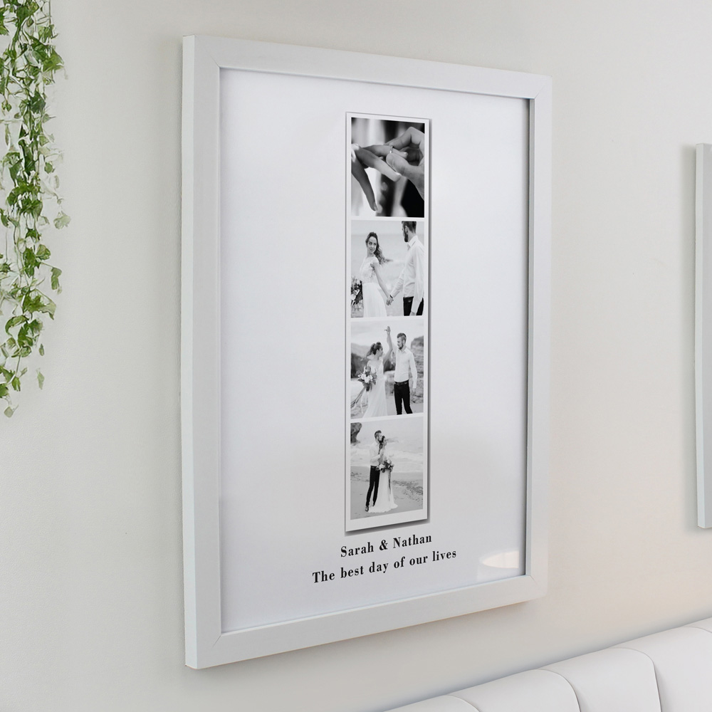 Personalised Memento Company Personalised Photo Upload Strip White Poster Frame 12 x 15 inch Image 3