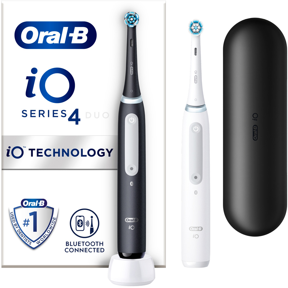 Oral-B iO Series 4 Black and White Rechargeable Toothbrush Image 3