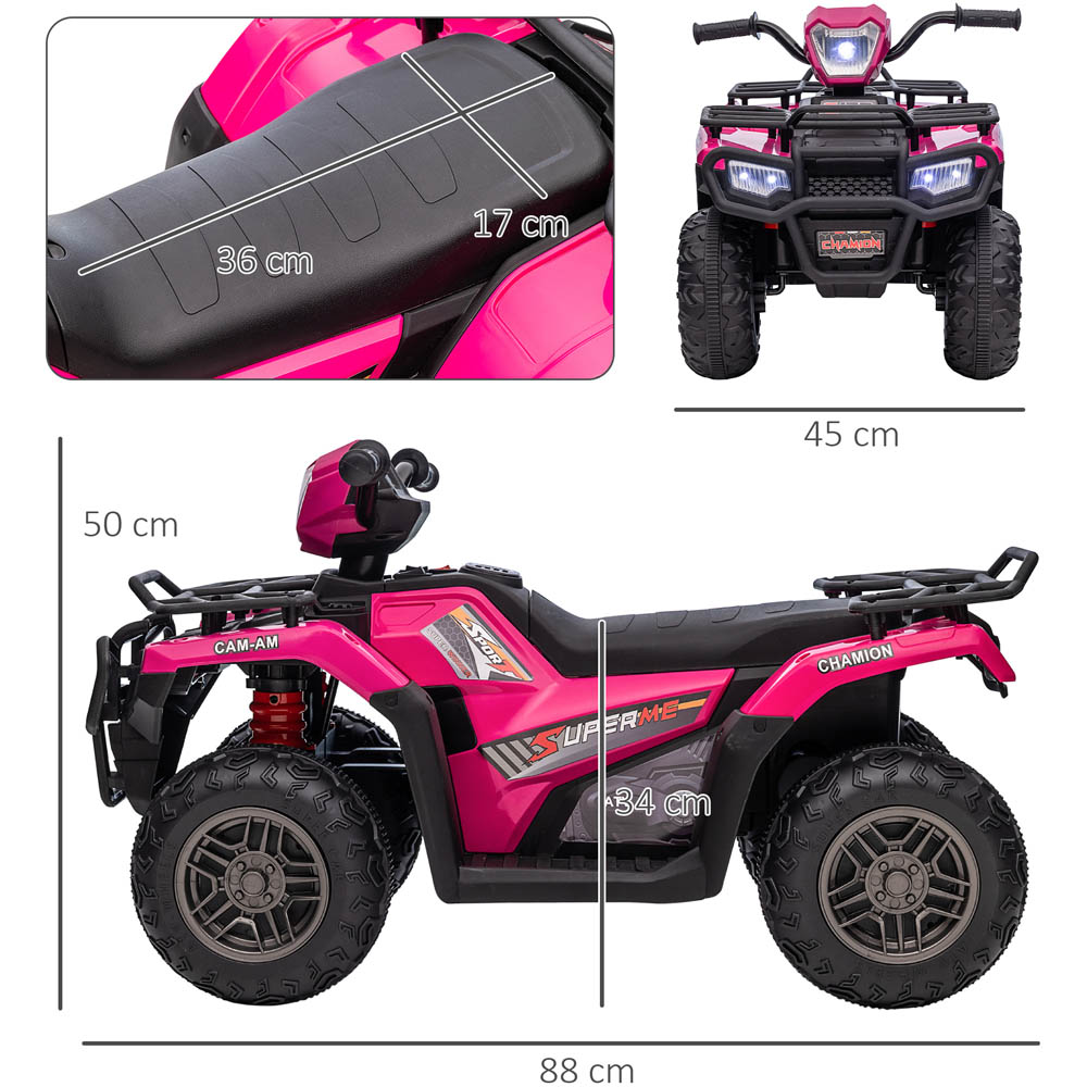 Tommy Toys Ride On Electric Quad Bike Pink 12V Image 6