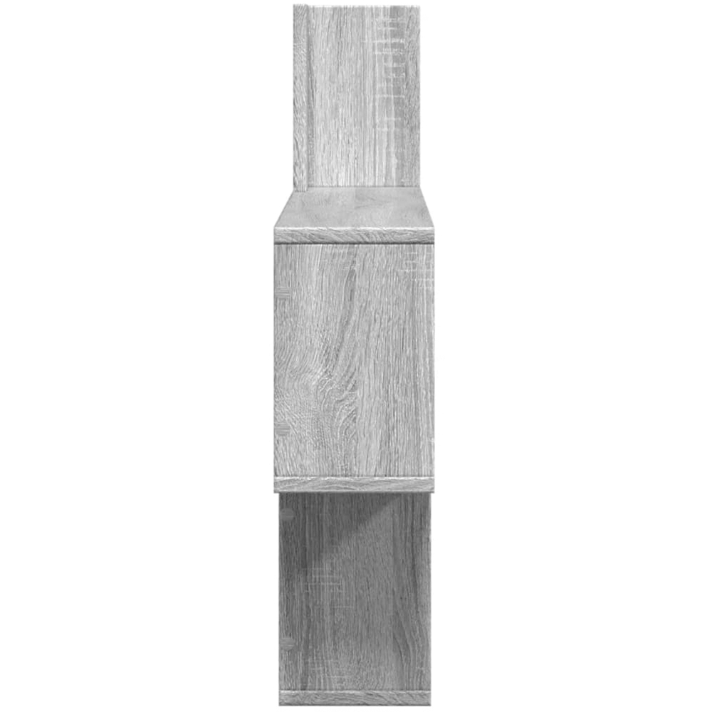 vidaXL 3 Shelf Grey Sonoma Floating Wall Shelf Image 4