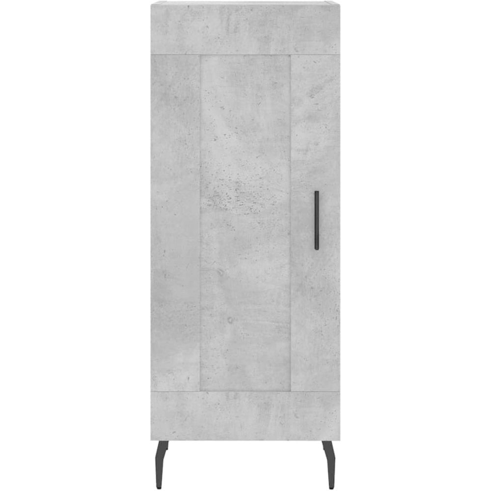 vidaXL Single Door Concrete Grey Sideboard Image 5