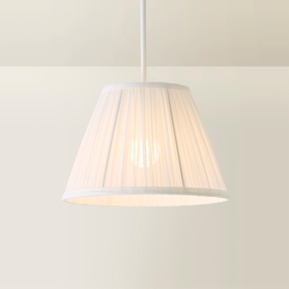 ValueLights Elowen White Chiffon Tapered Easy Fit Ceiling Lamp Shade 30cm Image 3