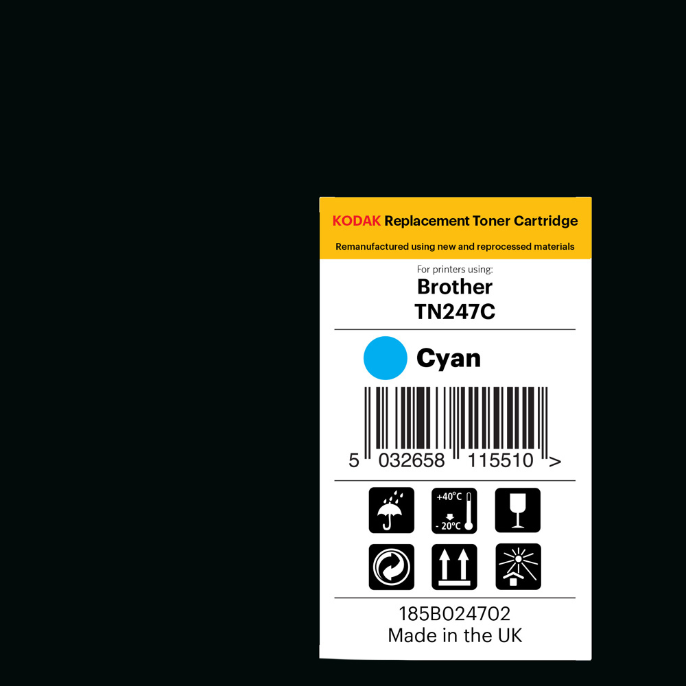 Kodak Brother TN247 Cyan Replacement Laser Catridge Image 2
