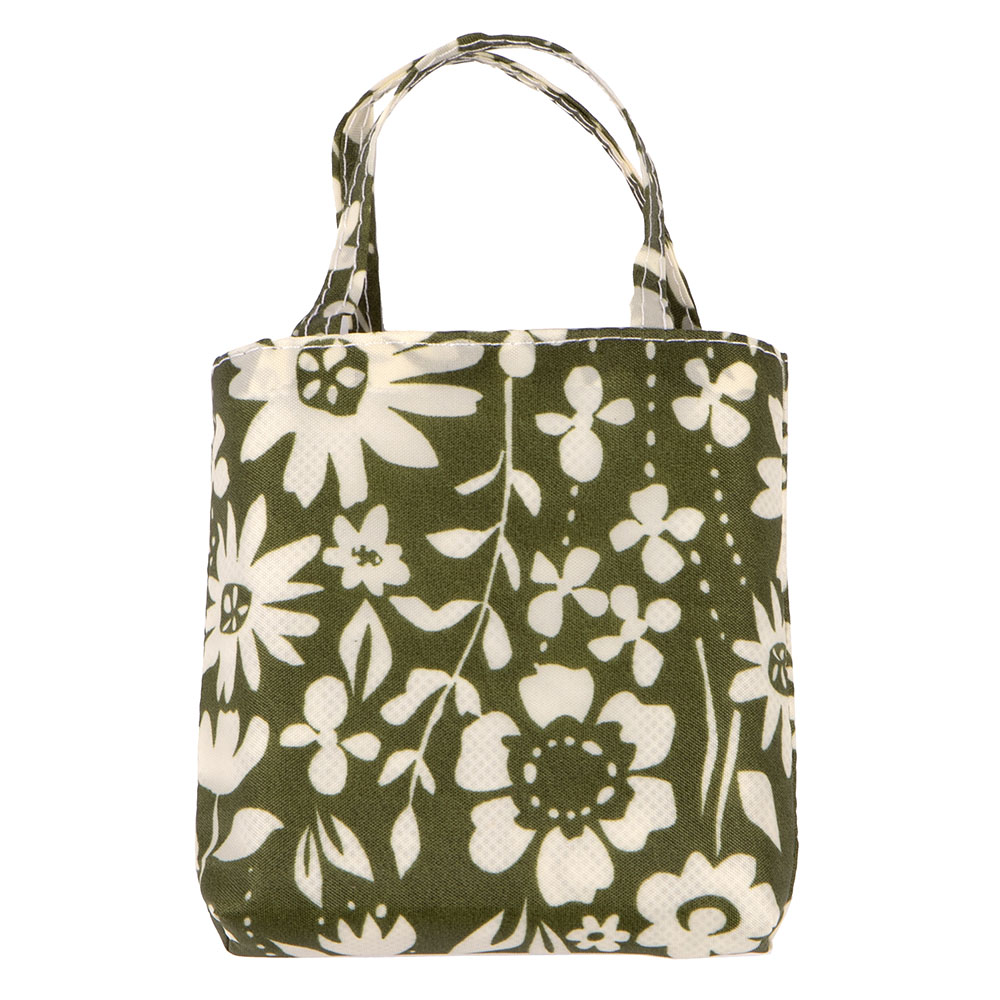 Totes Olive Green Floral Print ECO Shopper Bag Image 1