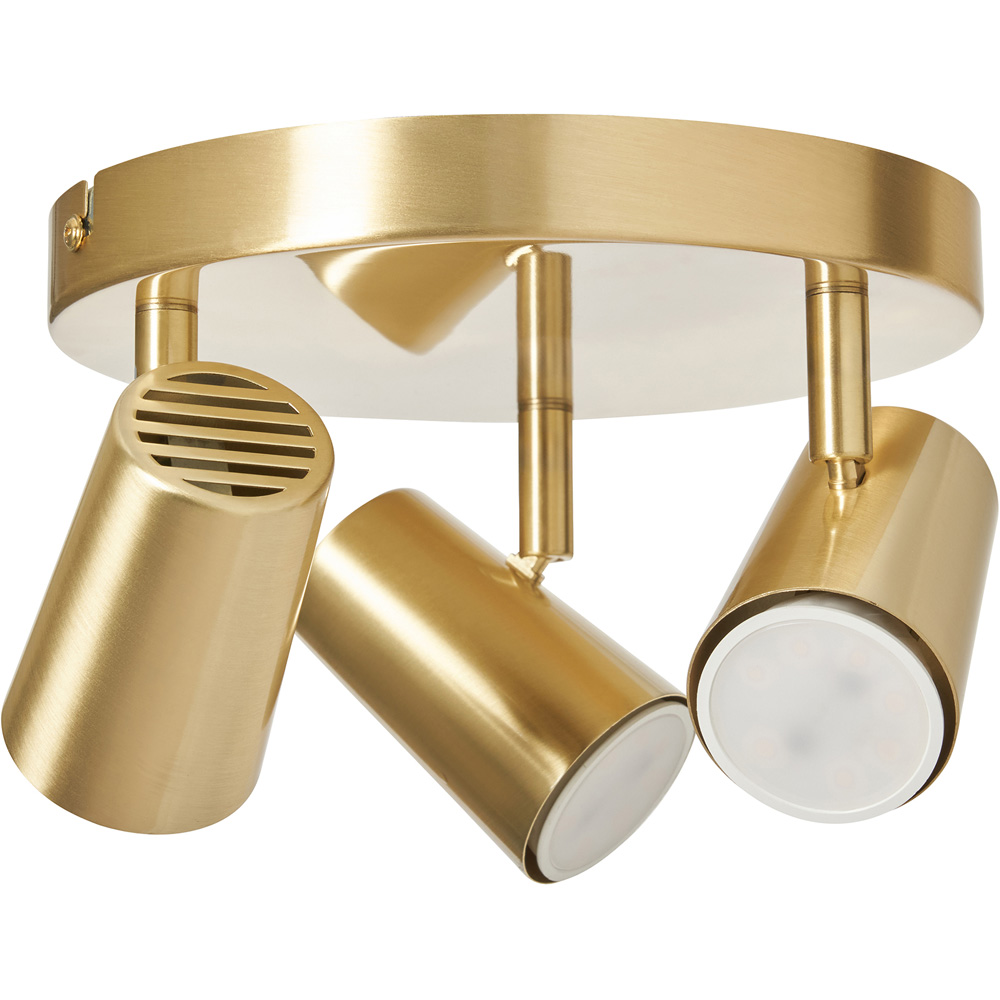 Inlight Aurora Brass 3 Spot Light Plate Image 1