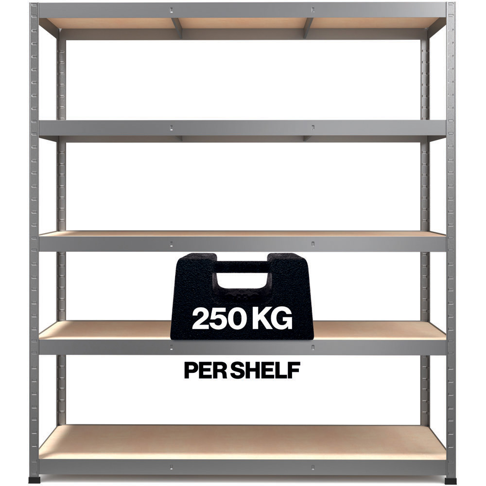 RB Boss Freestanding 5 Tier Boltless Shelf Unit 250kg/level Image 6