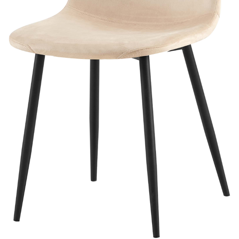 DS Living Luxe Set of 2 Cobblestone Dining Chairs with Black Powder Legs Image 3