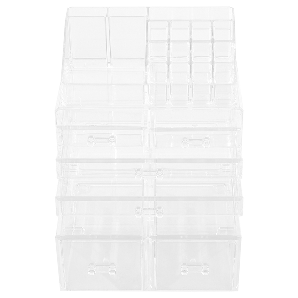 Living and Home Clear Acrylic Makeup Organiser with Drawers Image 3