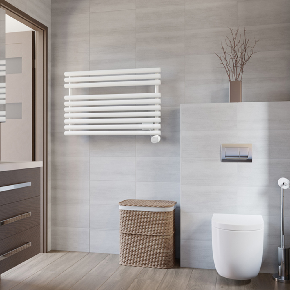 Terma Rolo Towel White Electric Towel Rail with VEO Element Controller 590 x 900mm Image 2