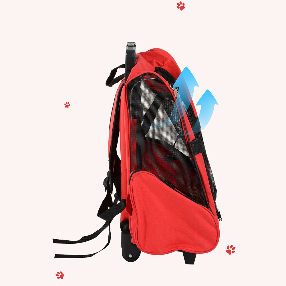 PawHut Pet Travel Backpack Bag Red Image 3