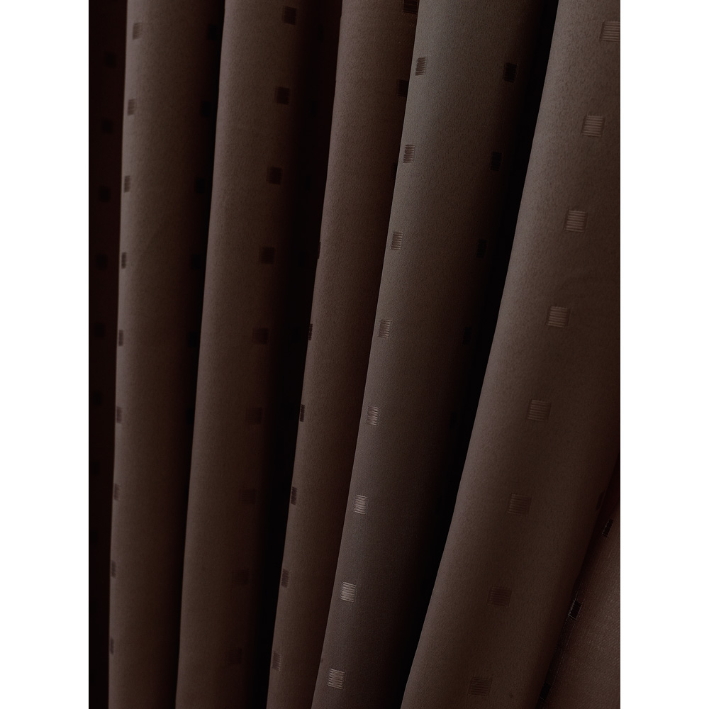 Alan Symonds Madison Chocolate Ring Top Curtain 168 x 137cm Image 6