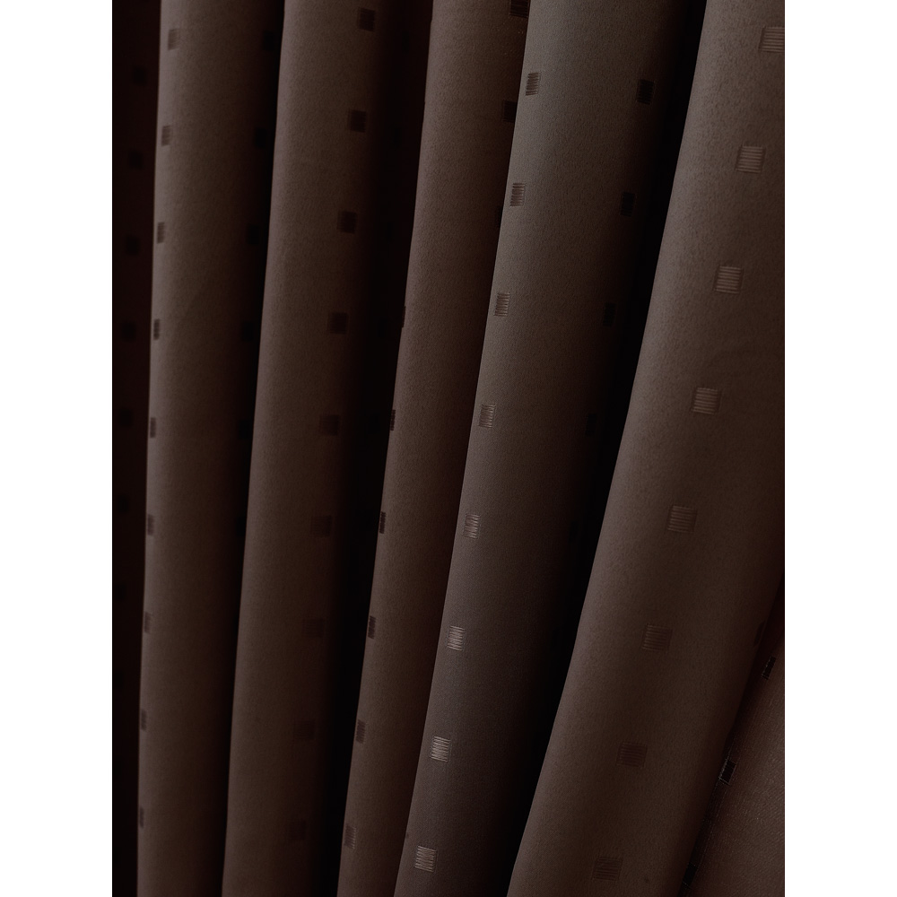 Alan Symonds Madison Chocolate Ring Top Curtain 229 x 274cm Image 6