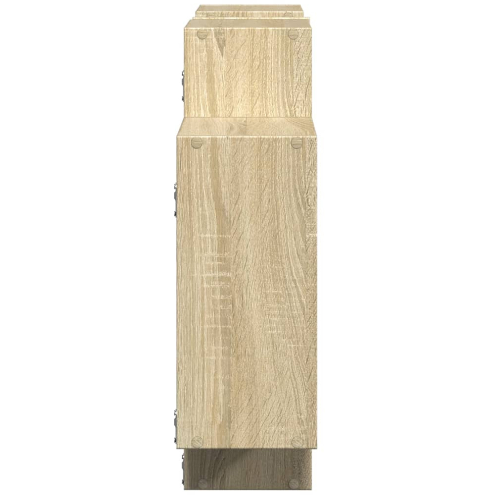 vidaXL 7 Shelf Sonoma Oak Floating Wall Shelf Image 5