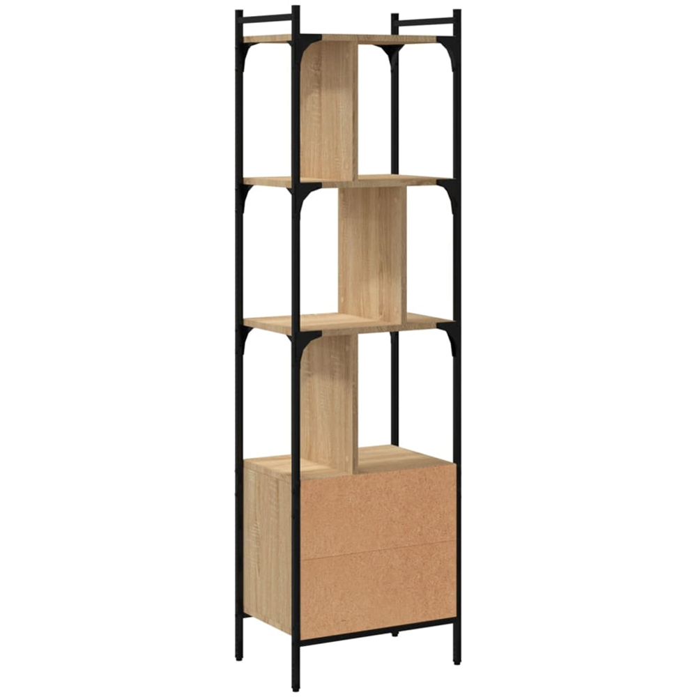 vidaXL Single Door 6 Shelf Sonoma Oak Bookcase Image 6