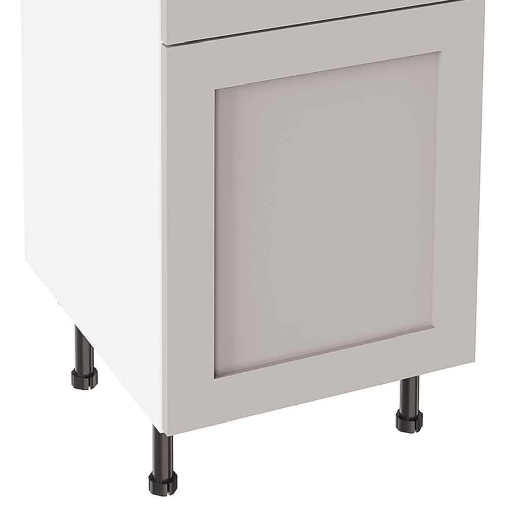 Kitchen Kit Shaker Matt Light Grey Drawerline Base Cabinet 500mm Image 3