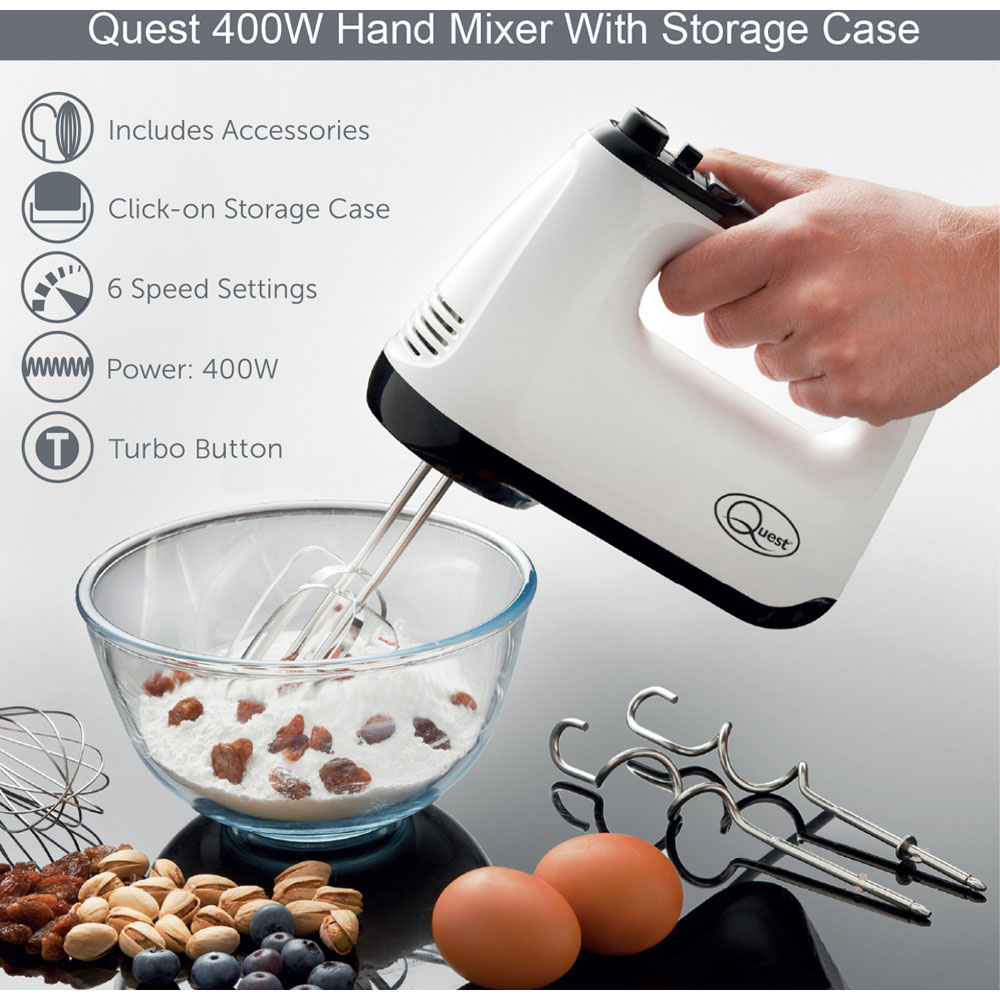 Benross White Hand Mixer with Storage Case Image 4