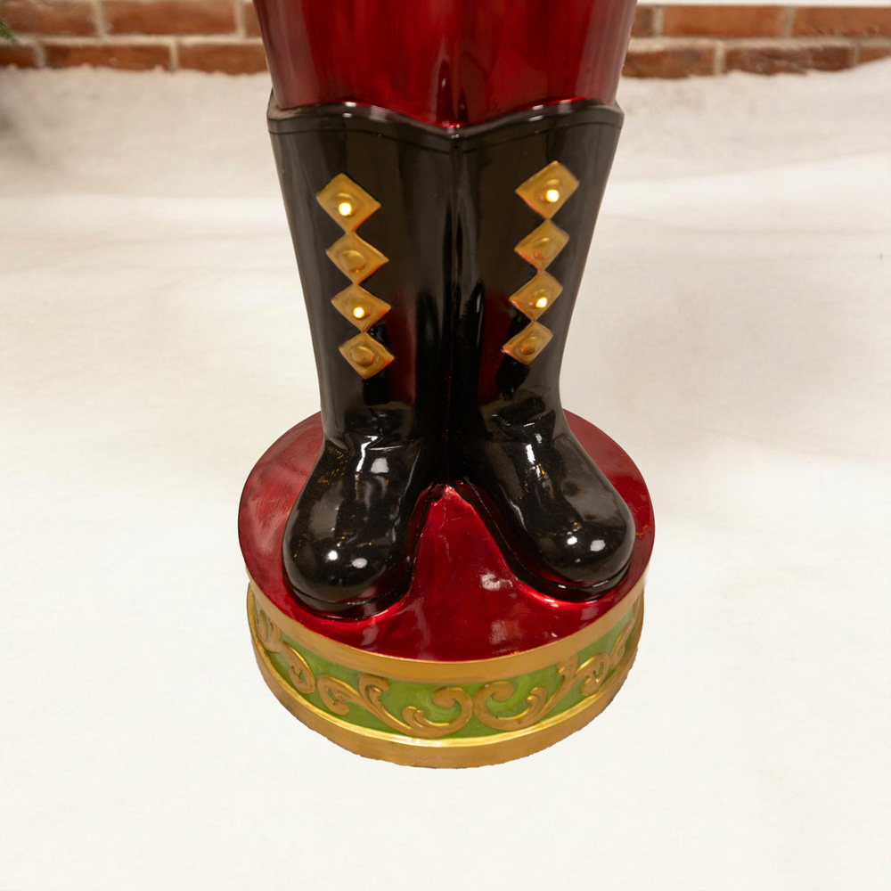 The Christmas Centre Green Red and Blue LED Lights Traditional Nutcracker Soldier 5.5ft Image 5