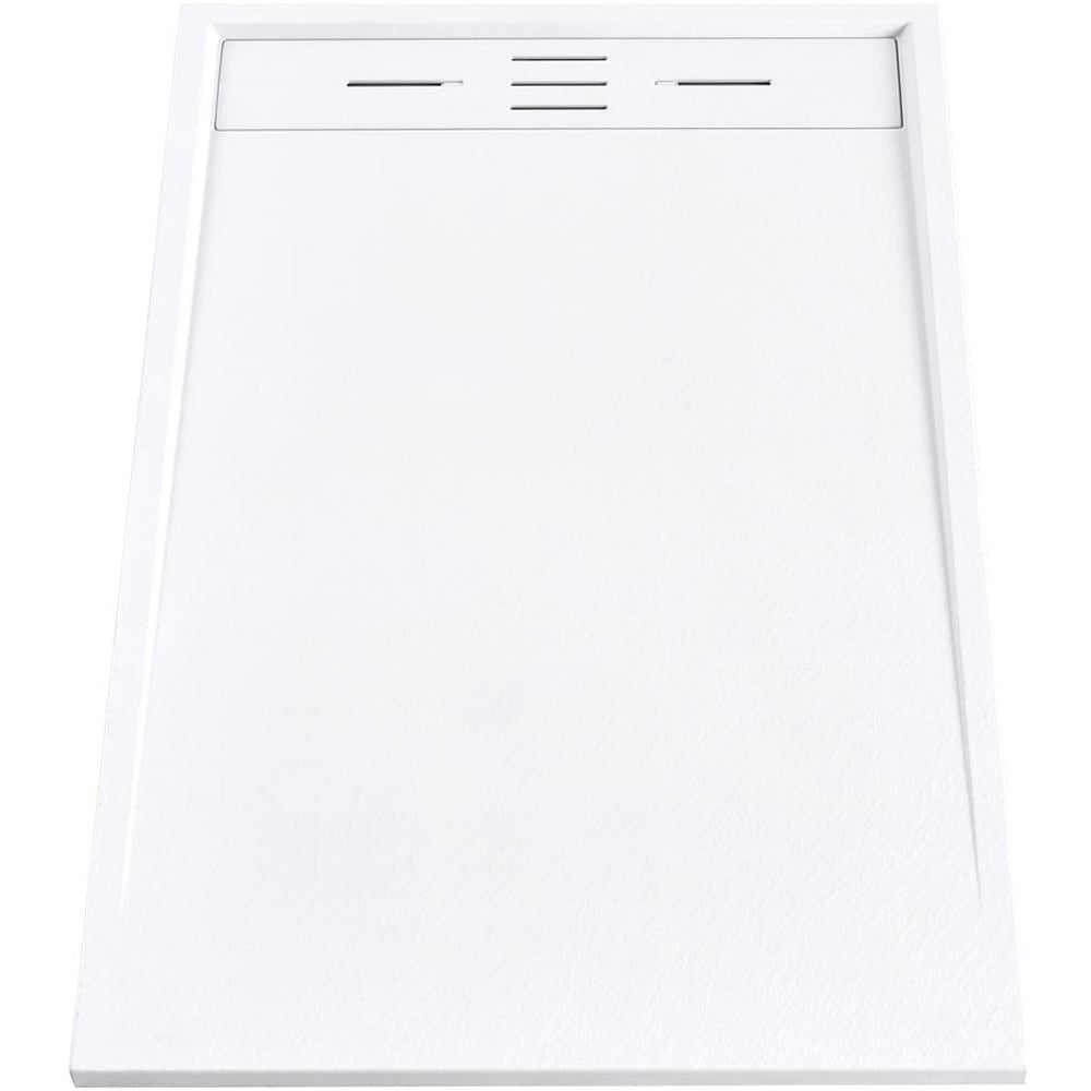 H&O Direct White Sleek Rectangular Shower Tray 120cm Image 1