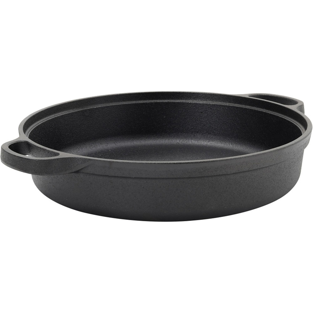 Living and Home Cast Iron Skillet with Double Handles 35cm Image 4