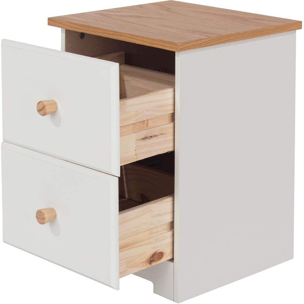 Colorado 2 Drawer Petite Bedside Table Image 4