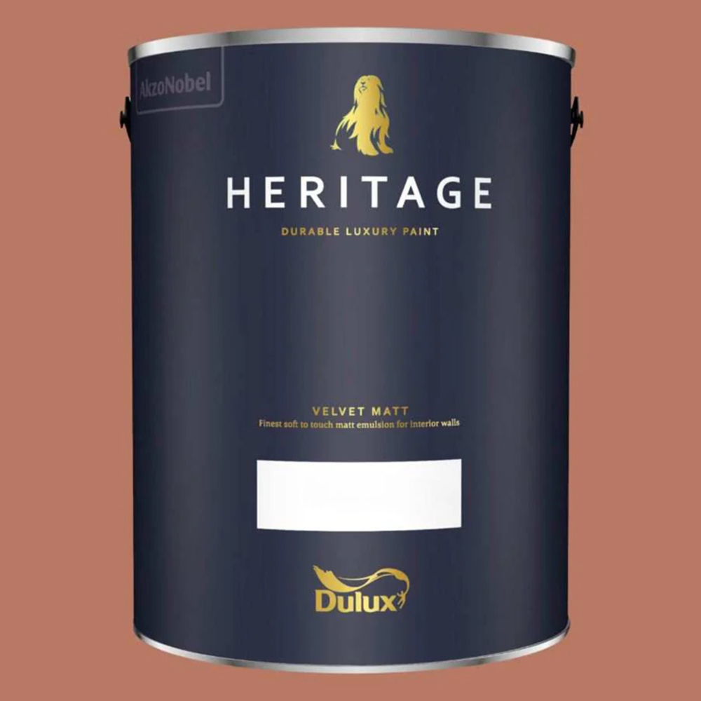 Dulux Heritage Walls and Ceilings Red Sand Velvet Matt Emulsion Paint 5L Image 2