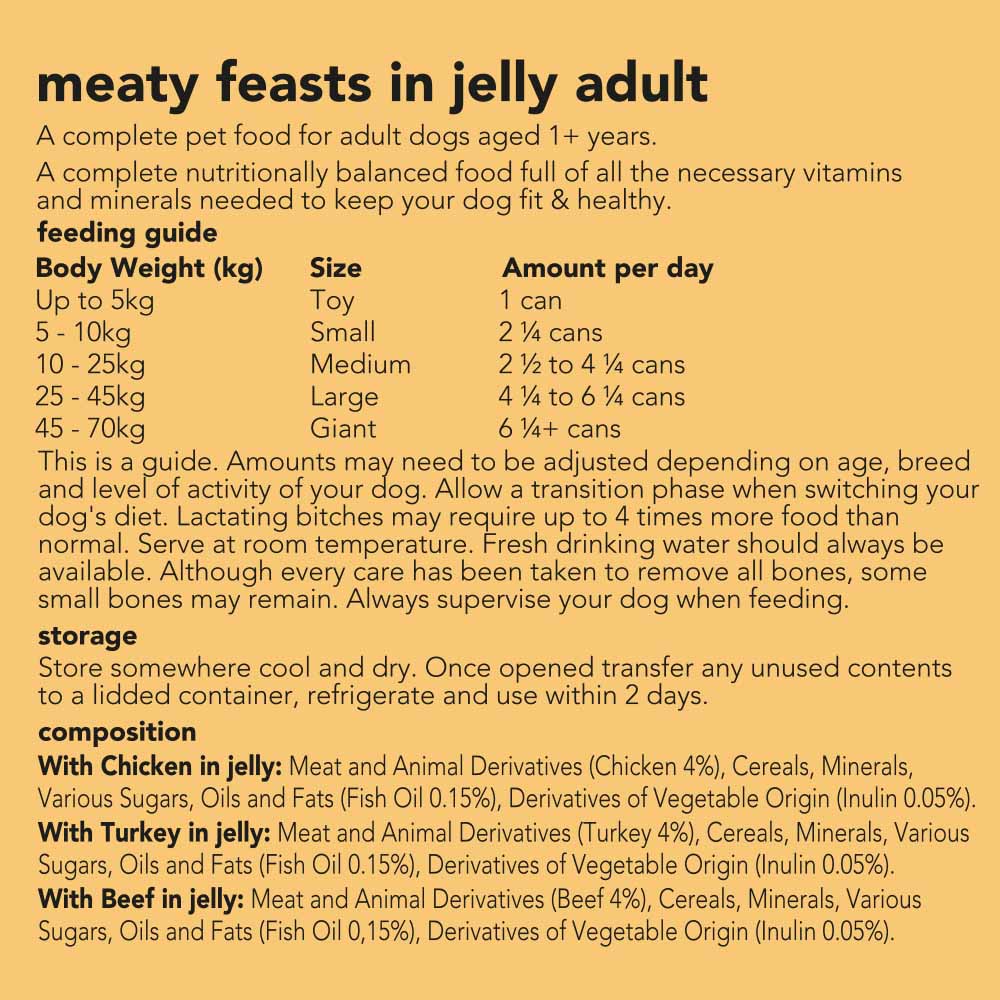 Wilko Meaty Feasts in Jelly Variety Adult Dog Food 6 x 400g Image 4
