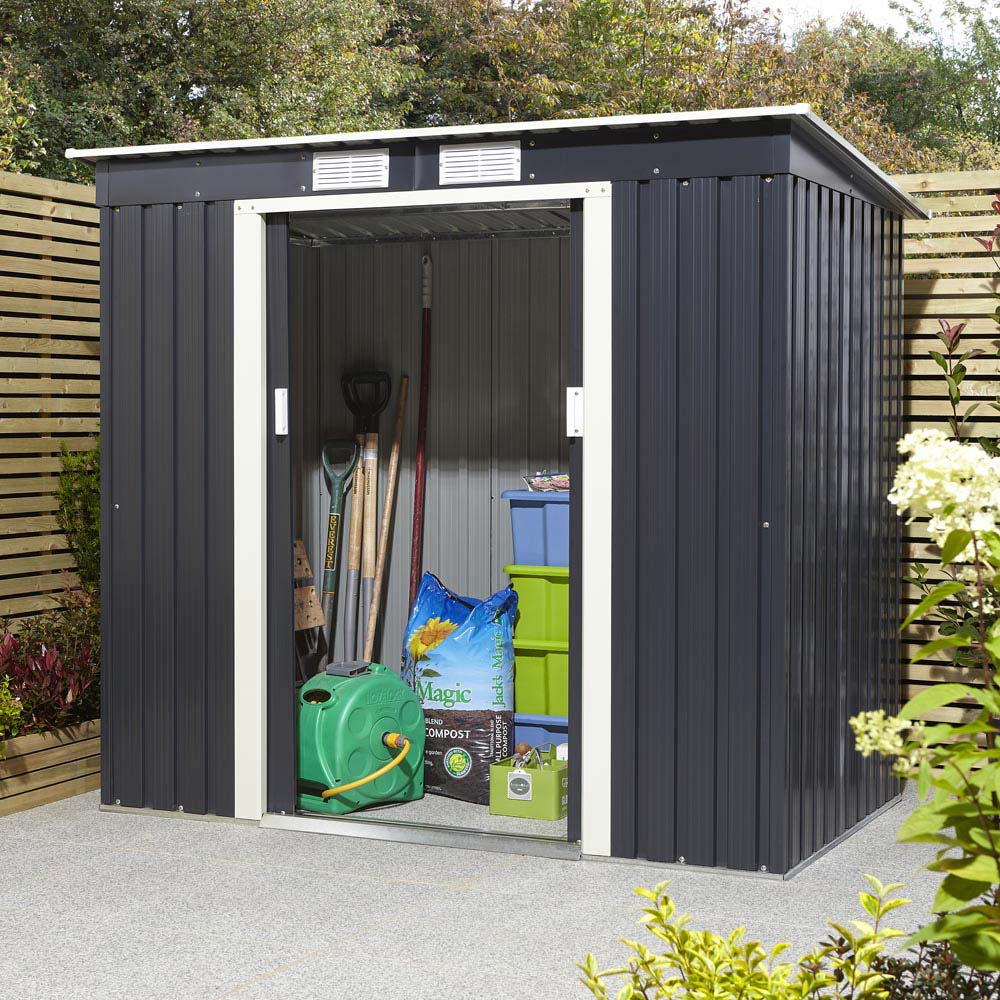 Trentvale 6X4 Metal Pent Shed Image 3